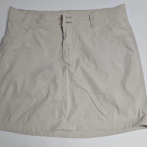 Eddie Bauer Ladies Skirt Sz 6 Tan Stretch - Picture 1 of 10